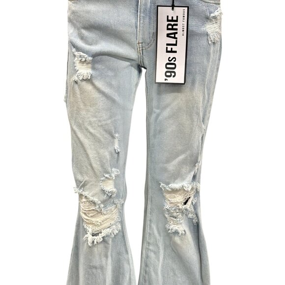 Almost Famous 90s Flare Distressed Jean - Picture 2 of 7